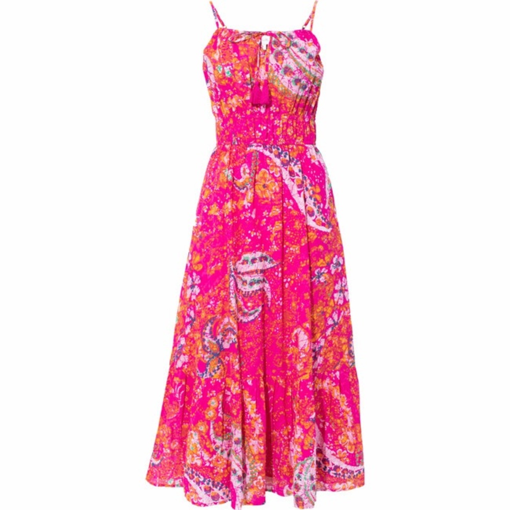 Cleobella Monaco Midi Dress Hibiscus Size XS - Picture 4 of 9